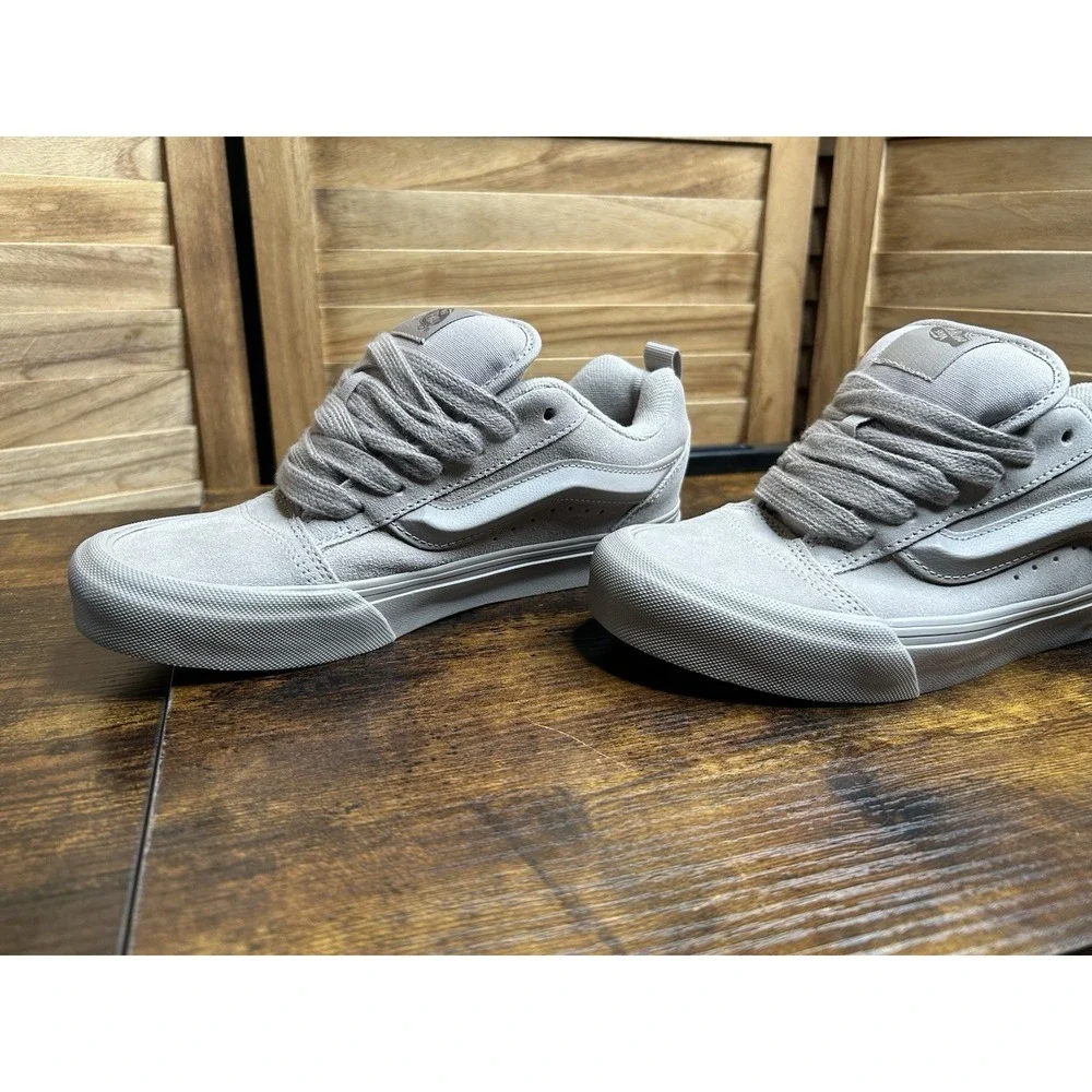 Vans Knu Skool Unisex Gray Low Top Lace Up Casual Sneakers Street Style - Picture 5 of 9